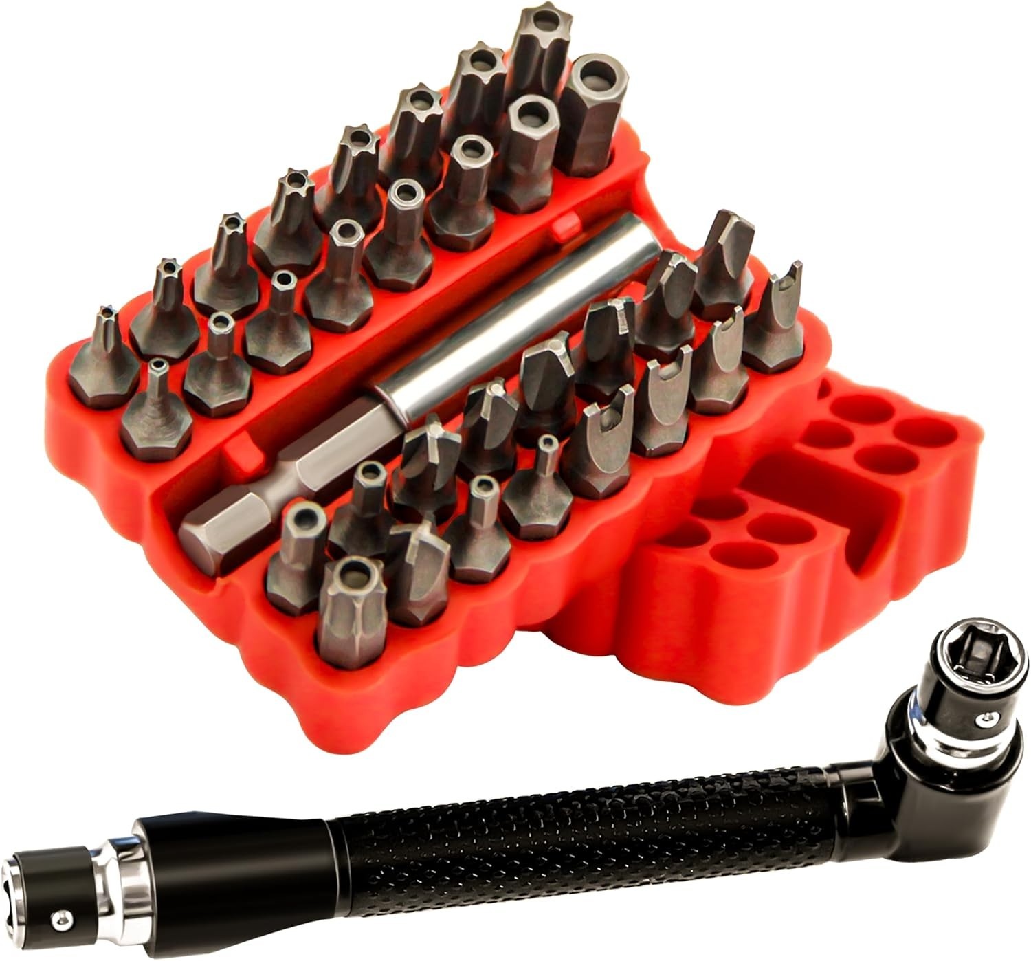 34pcs Security Screwdriver Bit Set 1/4" Hex Tamper Proof Torx Hex Star Spanner