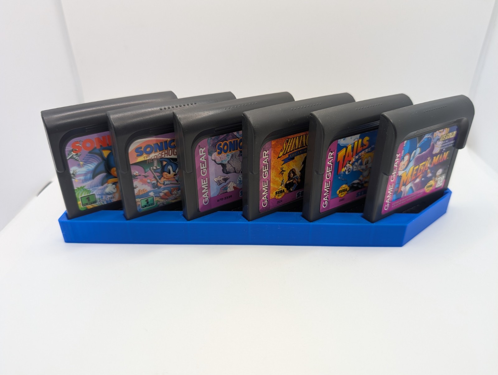 Sega Game Gear Cartridge Display Tray/Stand, 6 Games Capacity, 3d printed