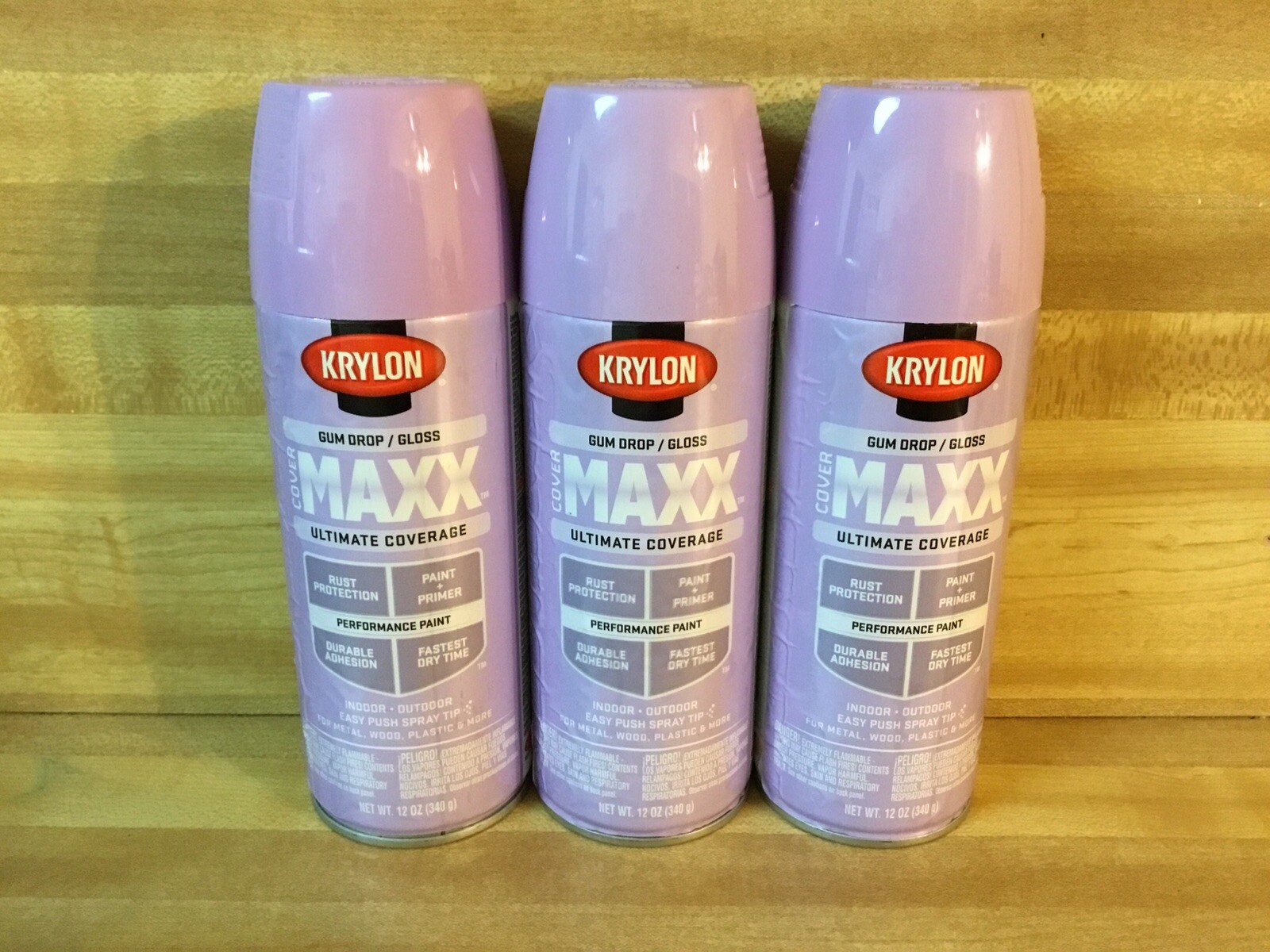3 cans krylon cover maxx spray paint gum drop Ultimate Coverage Indoor/outdoor