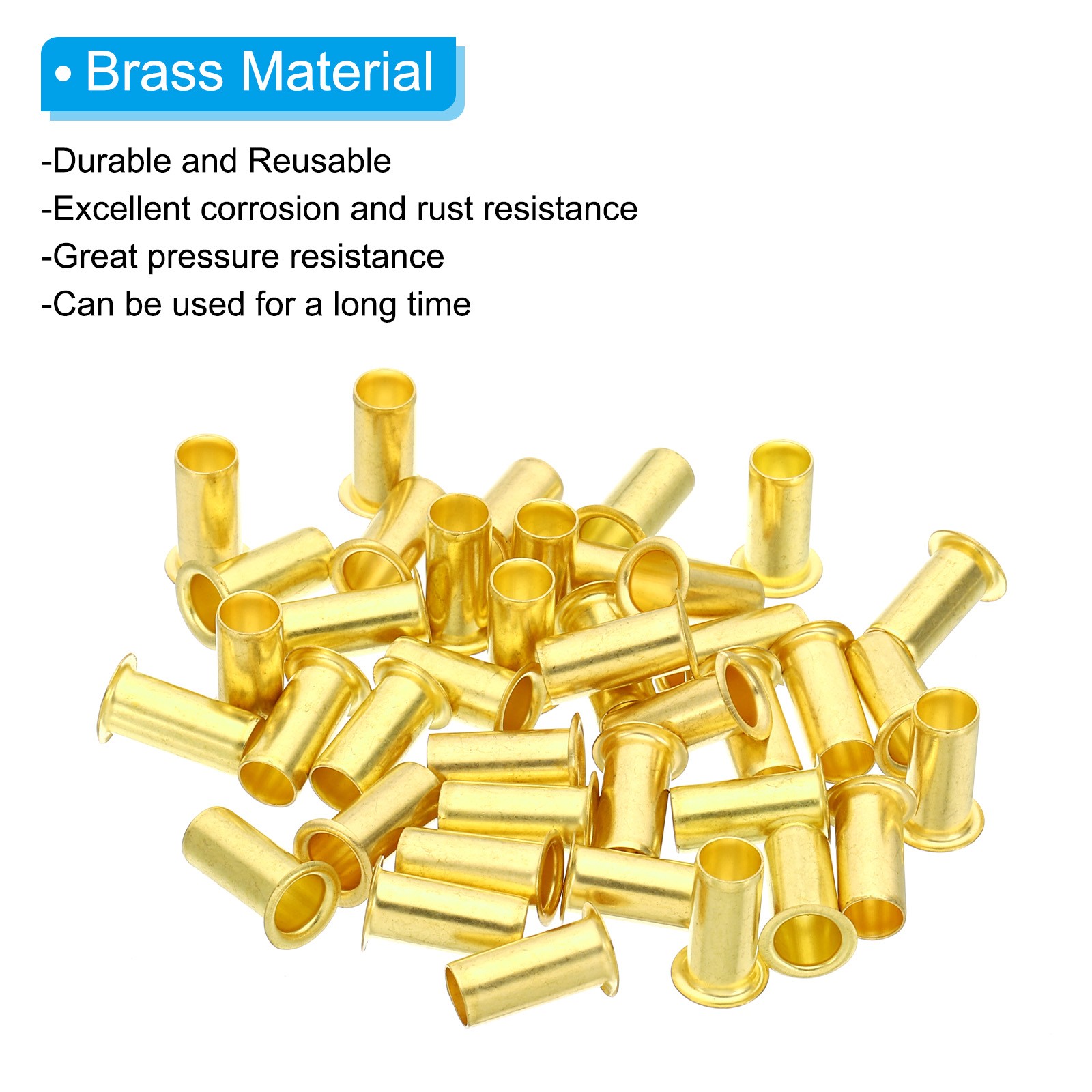 60Pcs Brass Compression Insert Compression Insert Tube Support for 3/8" OD Tube