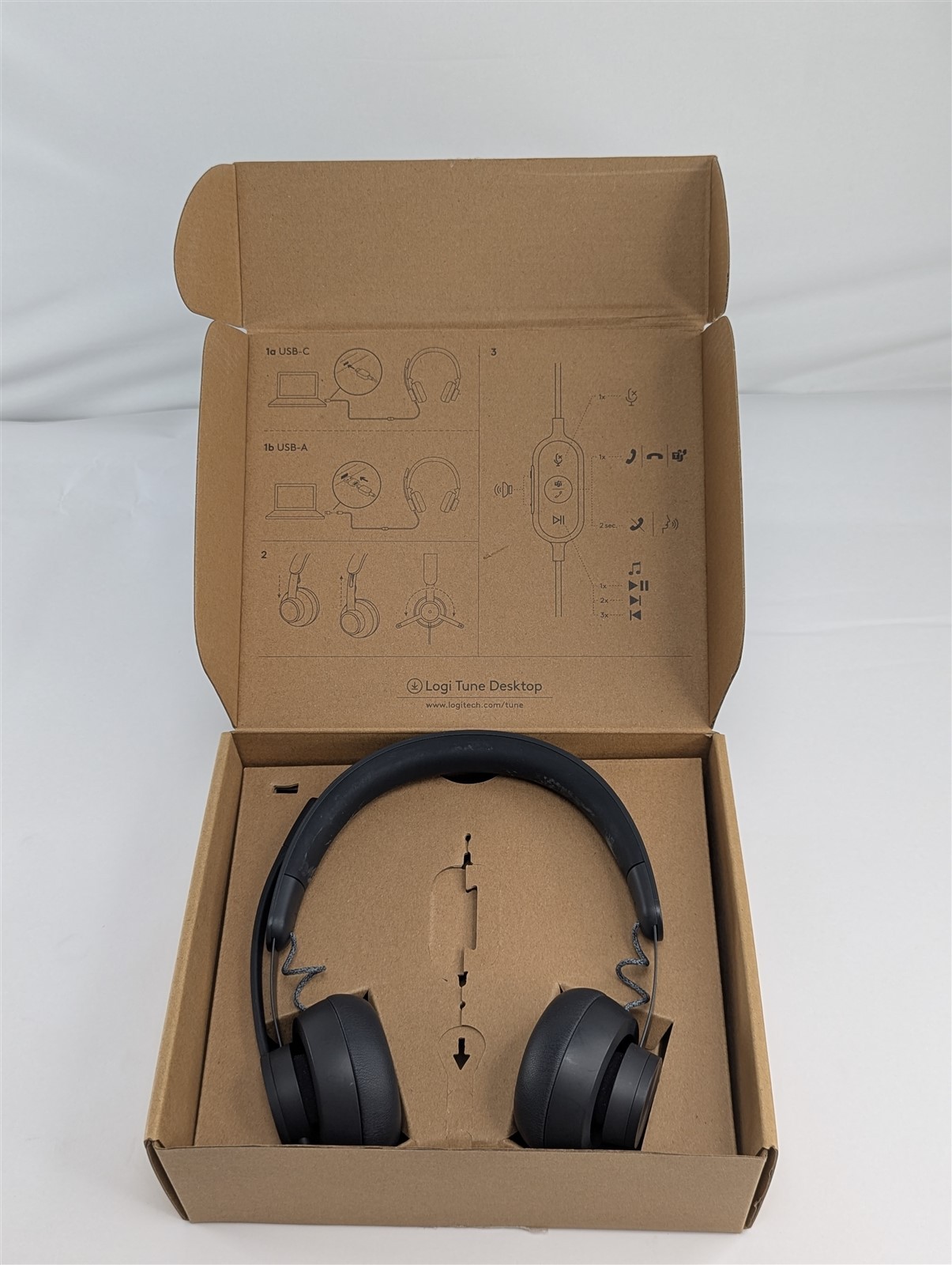 Logitech Zone Wired USB Headset Noise Cancelling Microphone USB-A Adapter