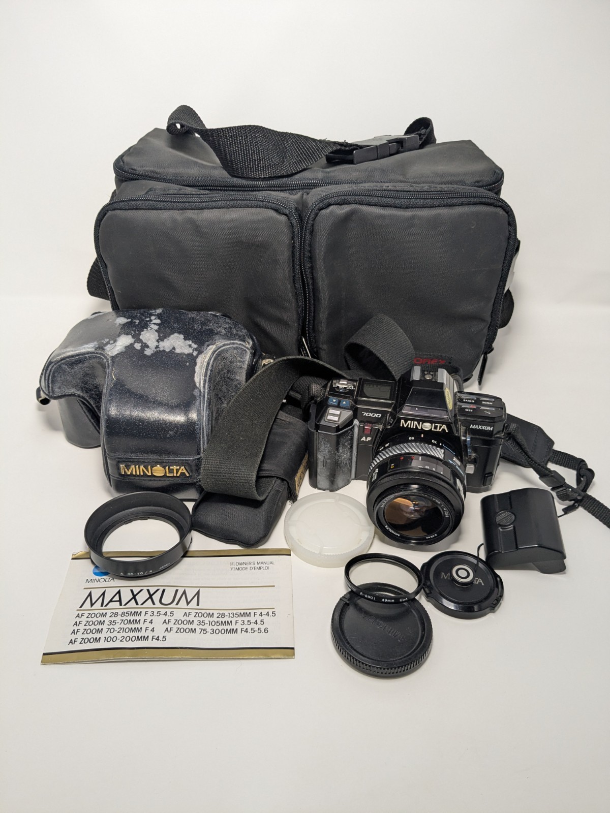Minolta Maxxum 7000 AF 35mm Film Camera With AF 35-70mm Lens Accessories Tested!