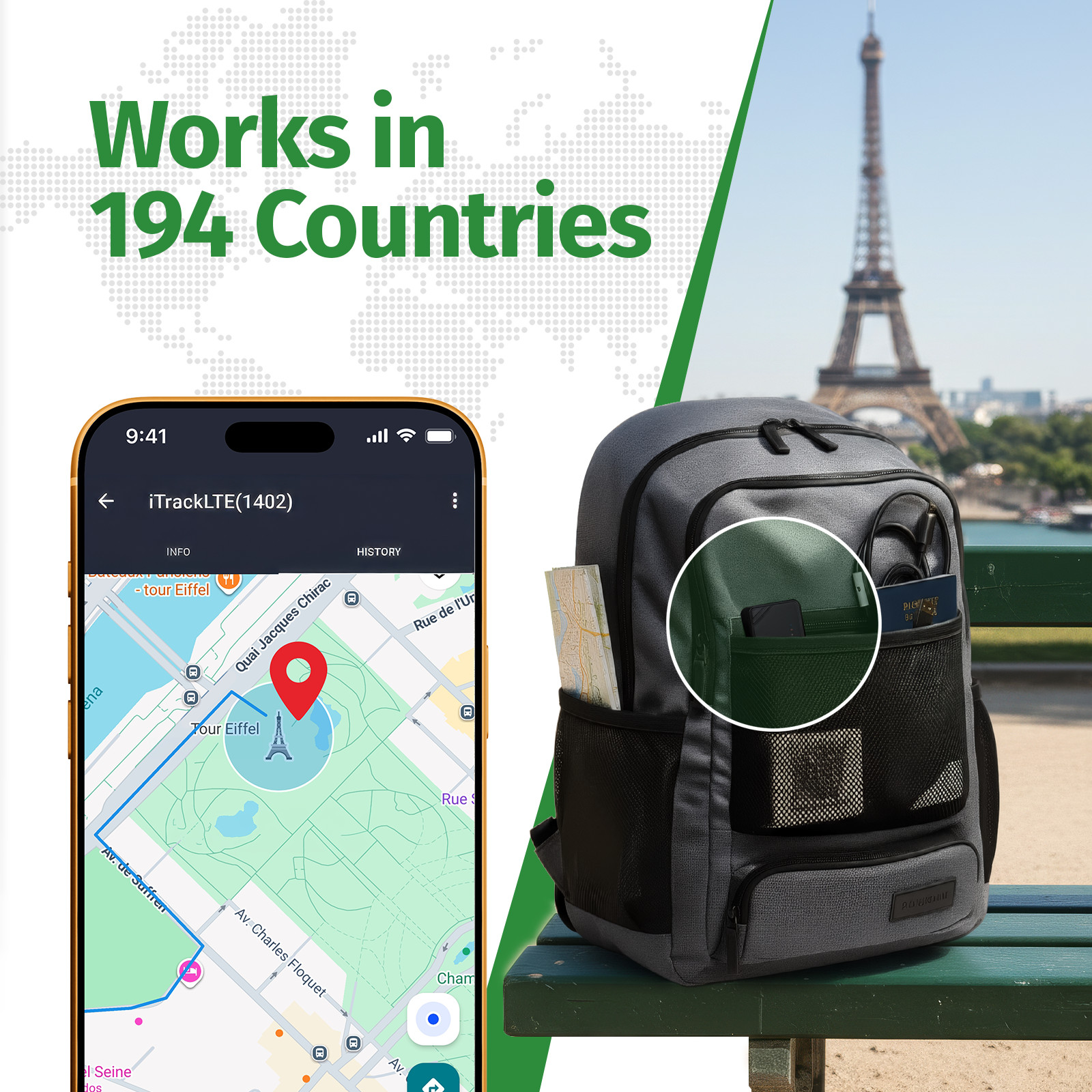 Magnetic Mini GPS Tracker G10 - New 4G LTE - Bike, Kids, Pets, Tools, Pocket