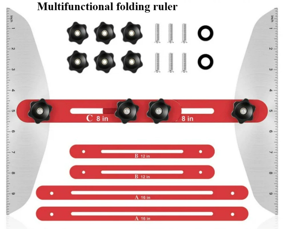 Stair Gauge Ruler Multi-functional Folding Ruler Measuring Ruler Household Tool
