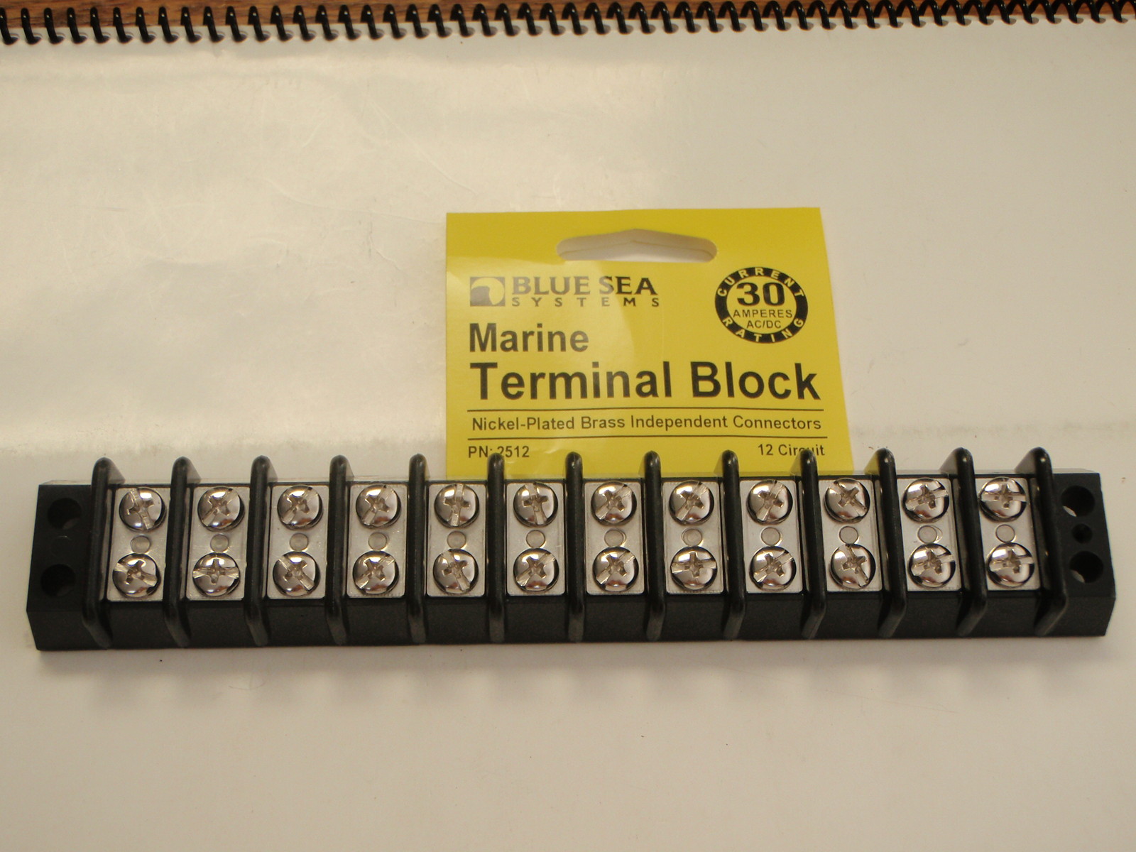 TERMINAL BLOCK BLUE SEA 661-2512 12 GANG 30AMP #8 SCREWS MARINE BOAT ELECTRICAL