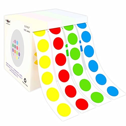 4000PCS 4 Rolls - 4000 Pack - Z-(red/light Green/blue/yellow)