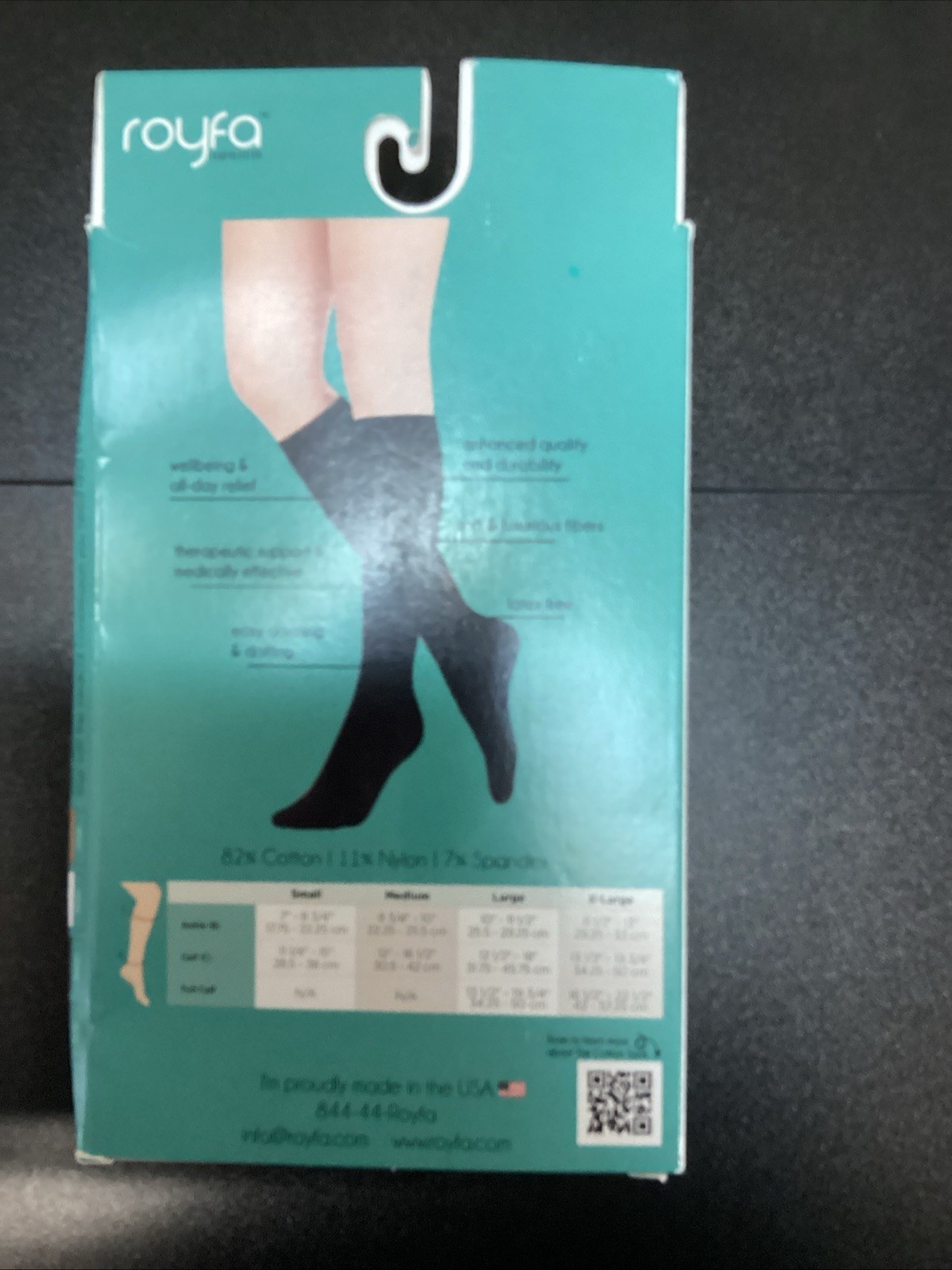 RAYFA the Cotton calf Sock Size Small Brown CC181B1