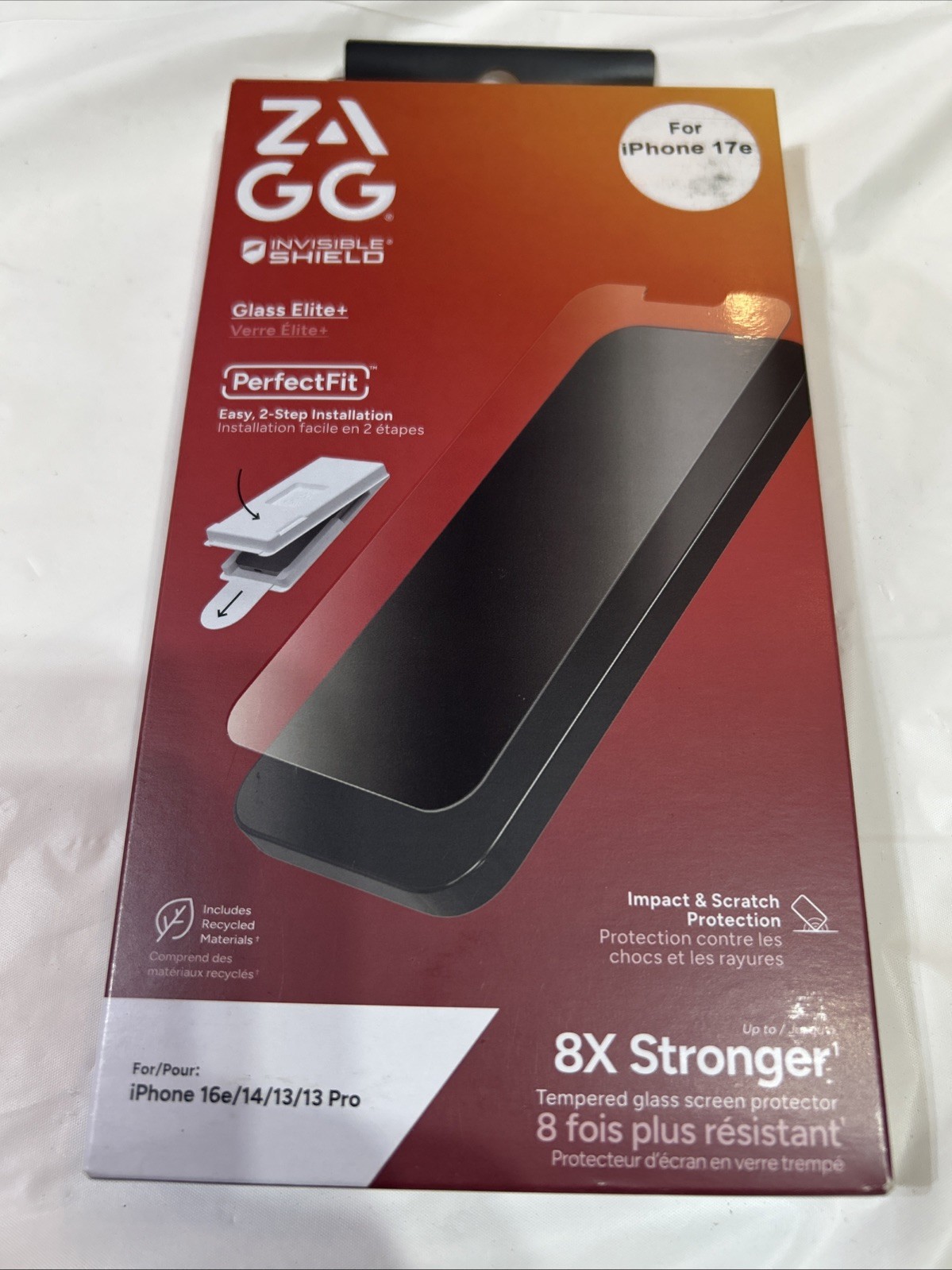 ZAGG Glass Elite Tempered Screen Protector For iPhone 17e/16e/14/13/13 Pro