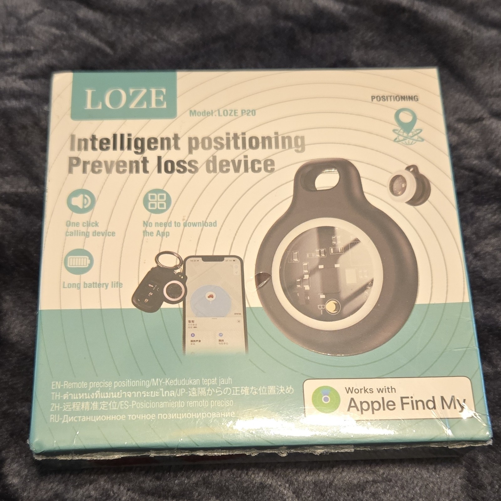 LOZE P20 Prevent Loss Device Black Long Battery Life For Apple Find My