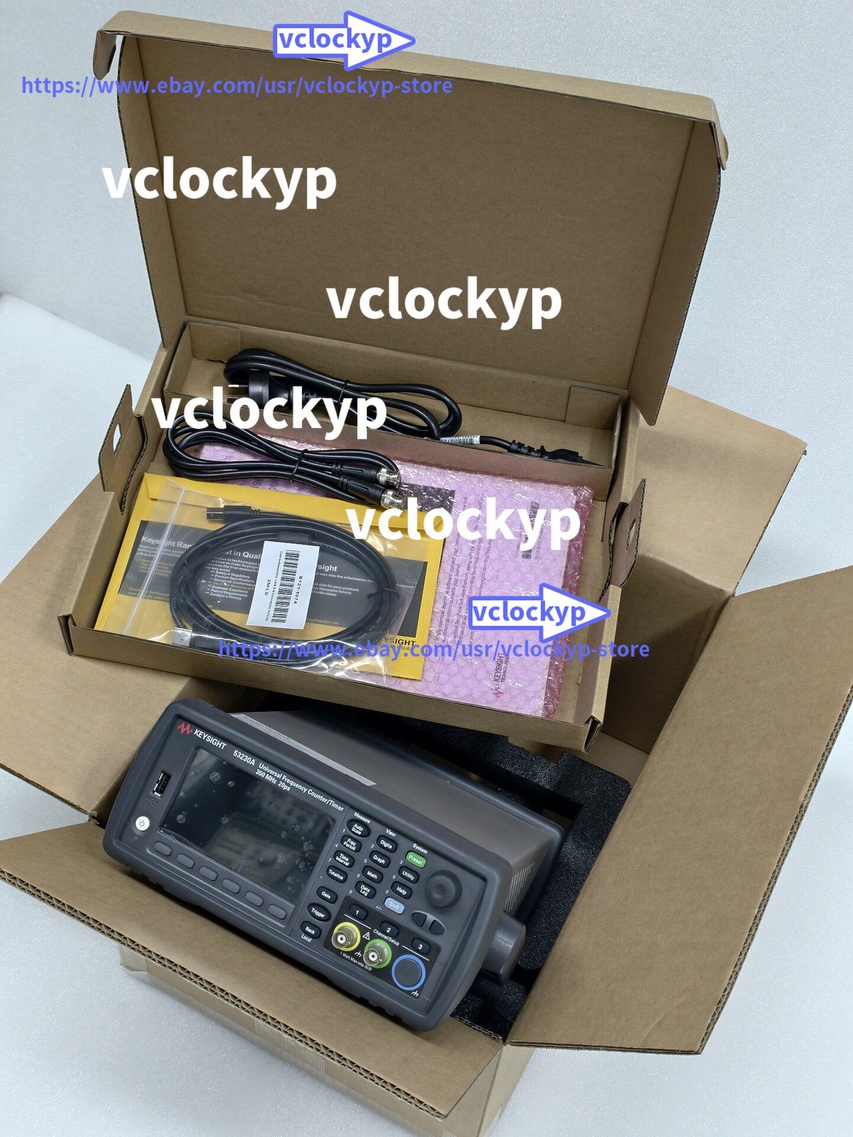 Agilent/Keysight 53230A 350MHZ Universal Frequency Counter/Timer BLACK NEW
