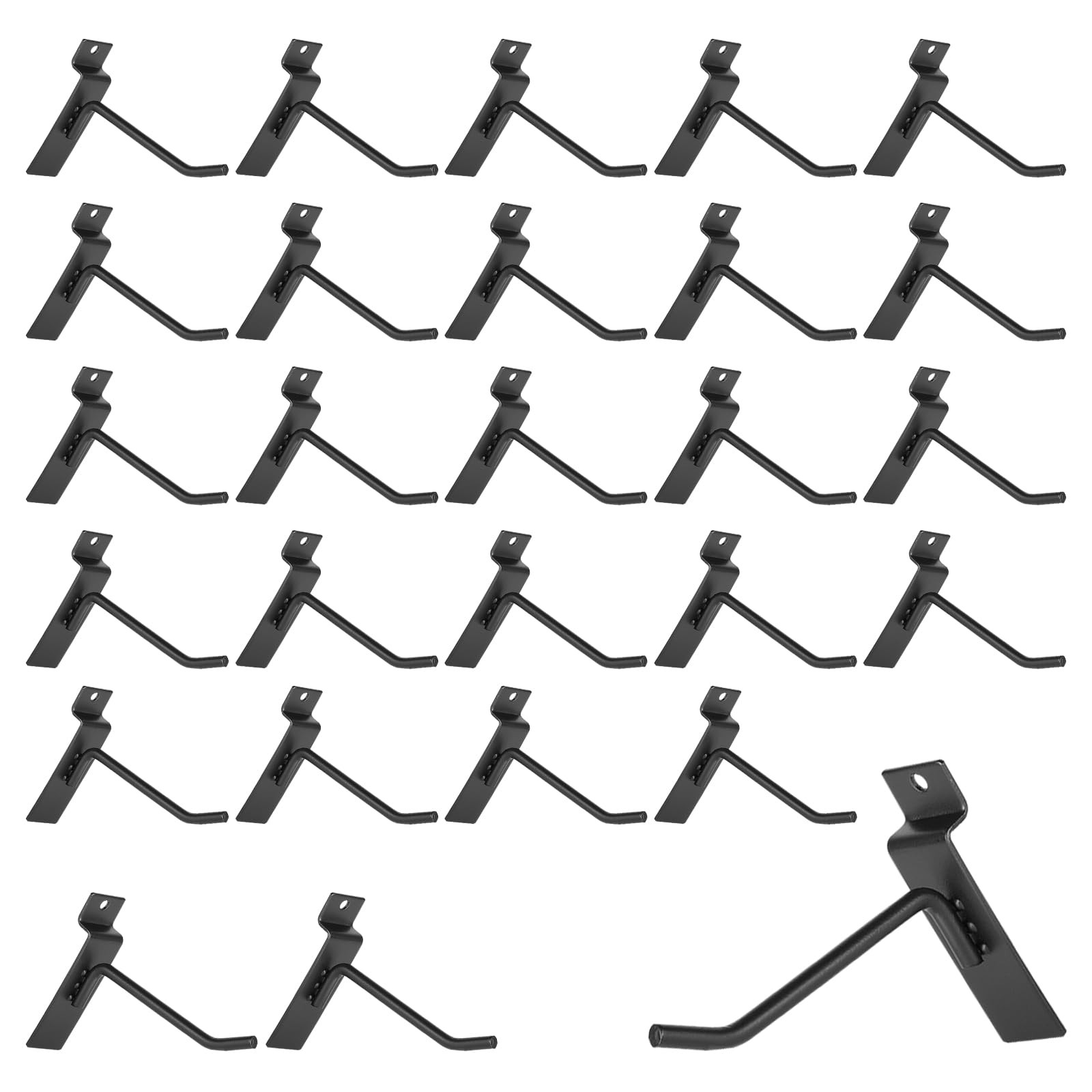 SINCHEEWAY 50 Pack Slatwall Hooks, Accessory for 4 Inch, Black