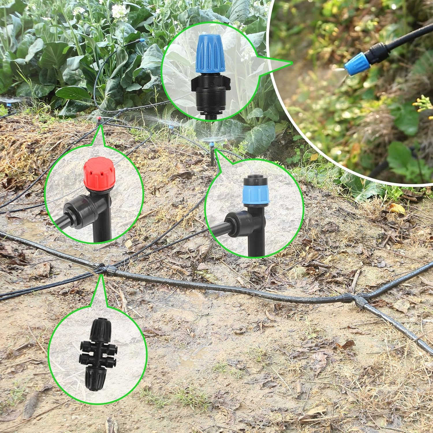 177FT Drip Irrigation Kit – 2026 New Quick-Connect Micro Irrigation System with