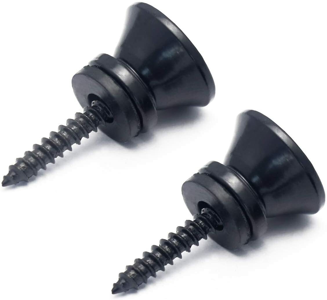 Strap lock Replacement buttons - pair - Black or Chrome or Gold