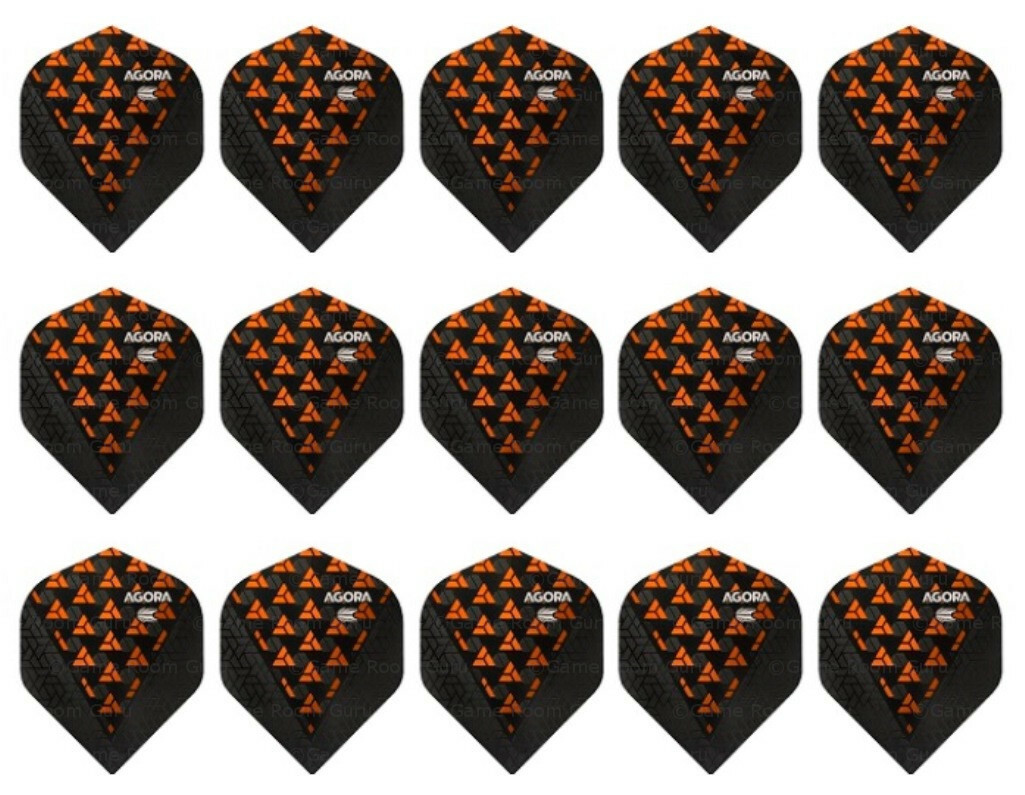5 Target Agora Ultra Ghost Standard Shape Dart Flights – Ships Tracking – Orange