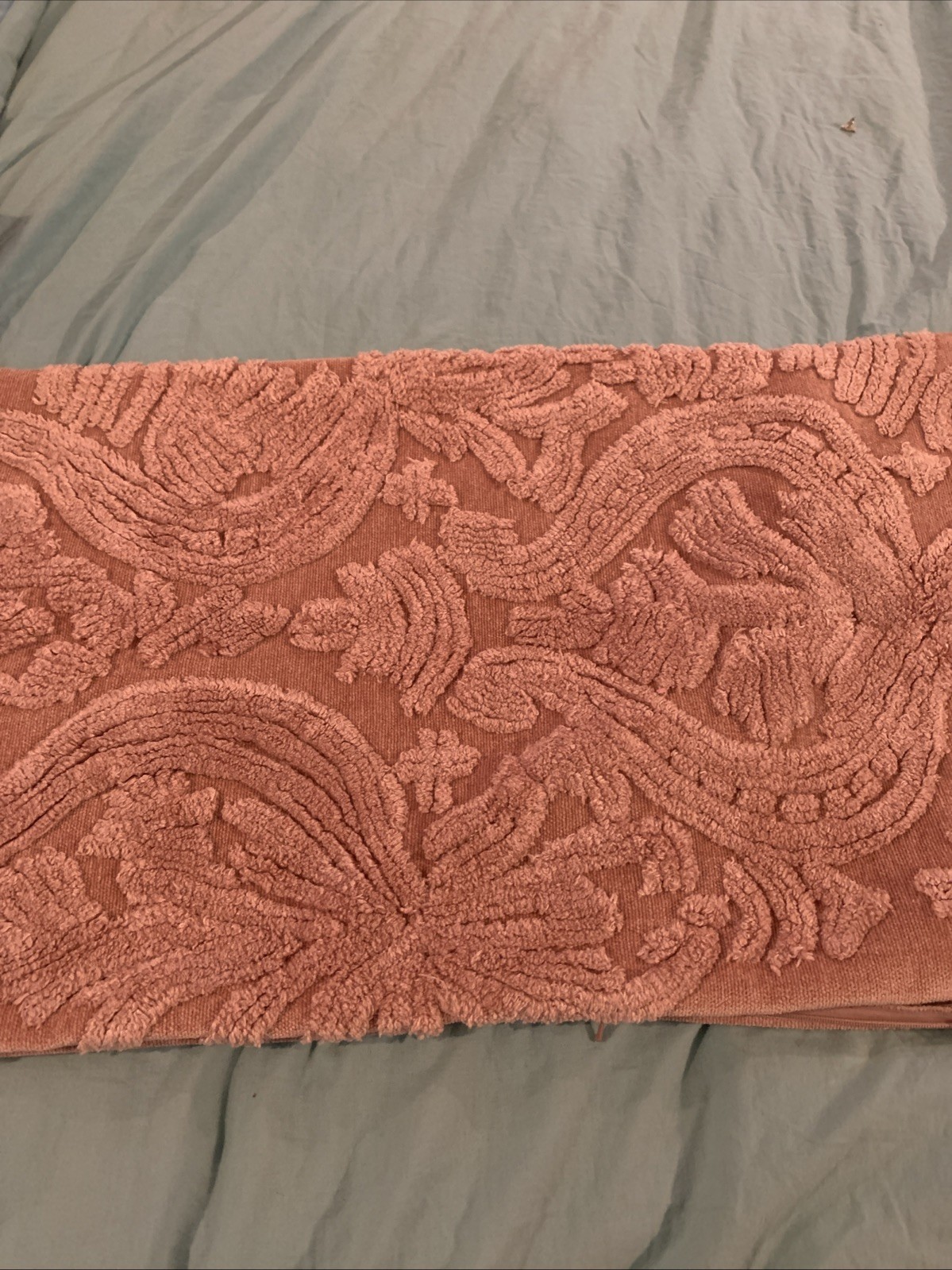 Pottery Barn Natalia Jacquard Lumbar Chenille Blush Pink Pillow Cover “16x26”
