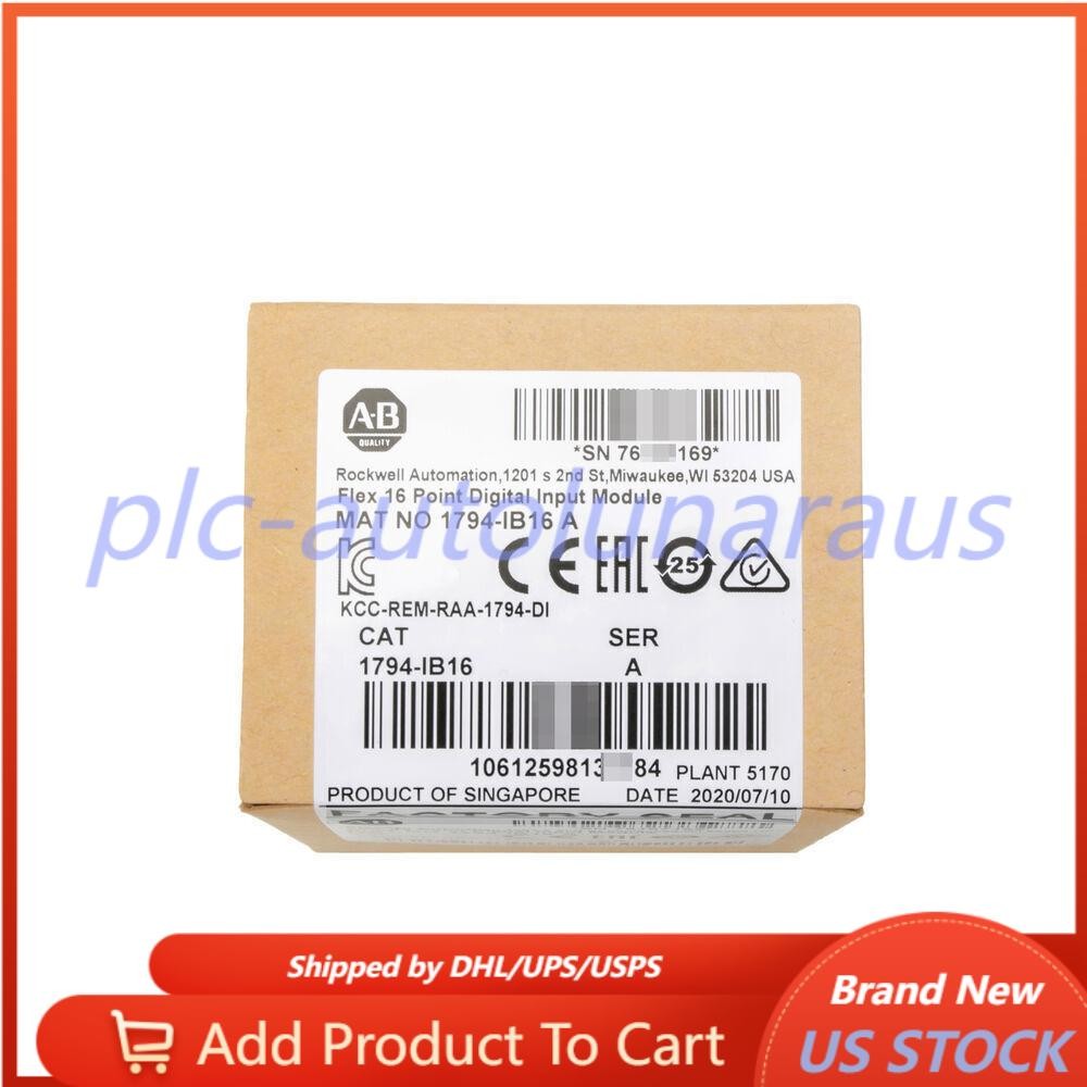 New Factory Sealed Allen-Bradley 1794-IB16 Flex I/O Input Module US Free Tax