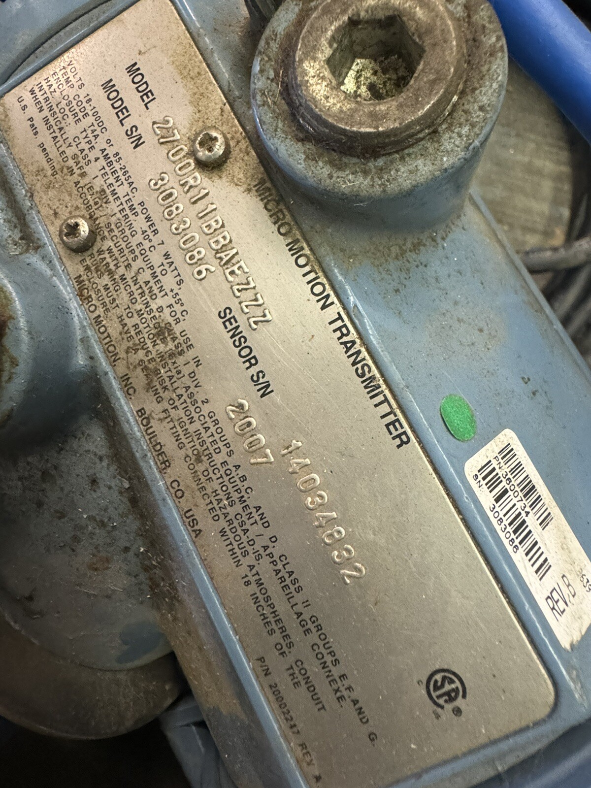 Micro Motion Mass Flow Sensor CMF300M425NQBAEZZZ