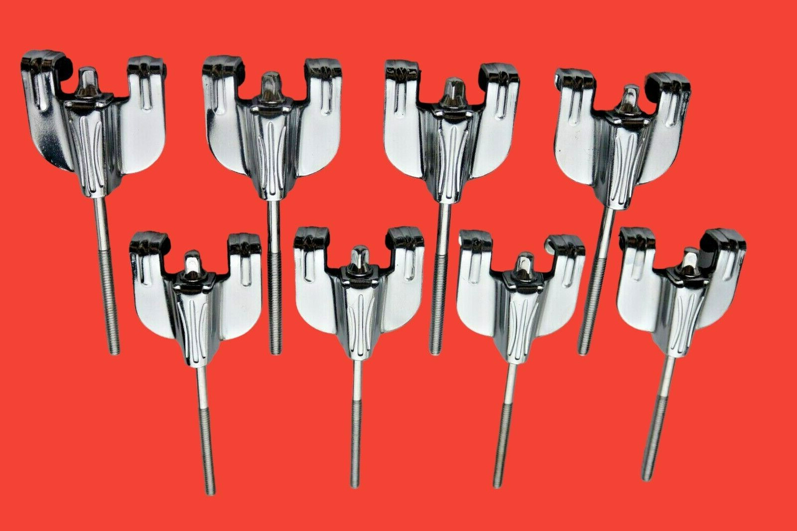 8 GRETSCH CATALINA CLUB BASS DRUM TENSION RODS or KEY-RODS and CLAWS! LOT K814