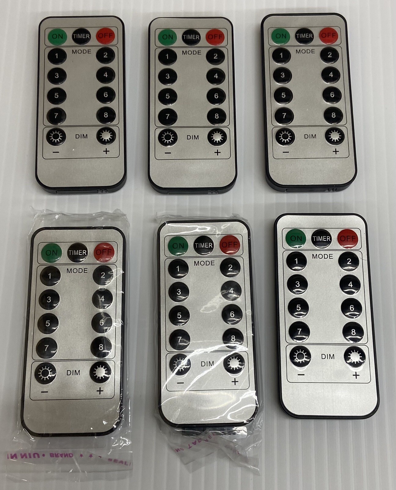 LED Lights Universal Battery Operated Remotes 13 Buttons - NEW LOT OF 6