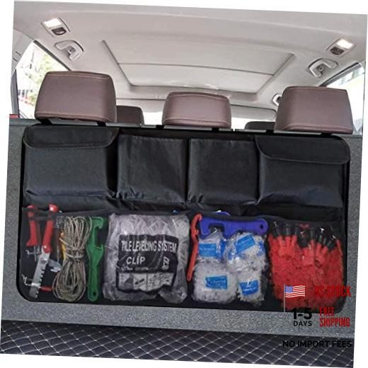 Car Trunk Organizer - Backseat Hanging Organizer - 8 Large Storage Bags