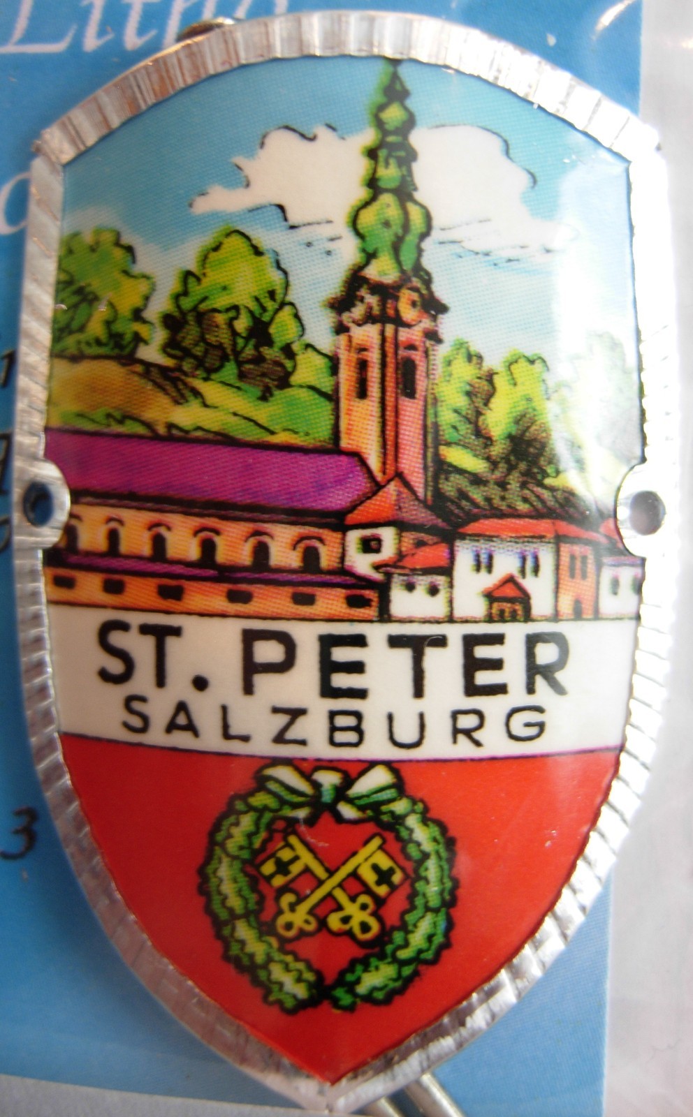 Salzburg St Peter new badge mount stocknagel hiking medallion G9806