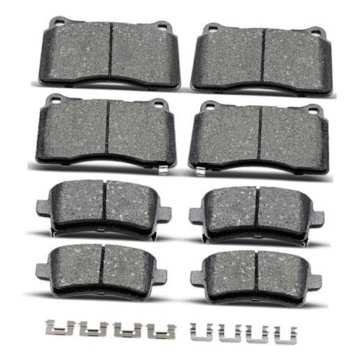 D1050 D1430 8pcs Ceramic Front Rear Brake Pads With Clips Fit For Buick Regal