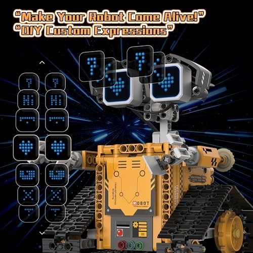 5-in-1 Robot Building Kit for Kids 6-12, STEM Coding Robot Toy with App & Remote