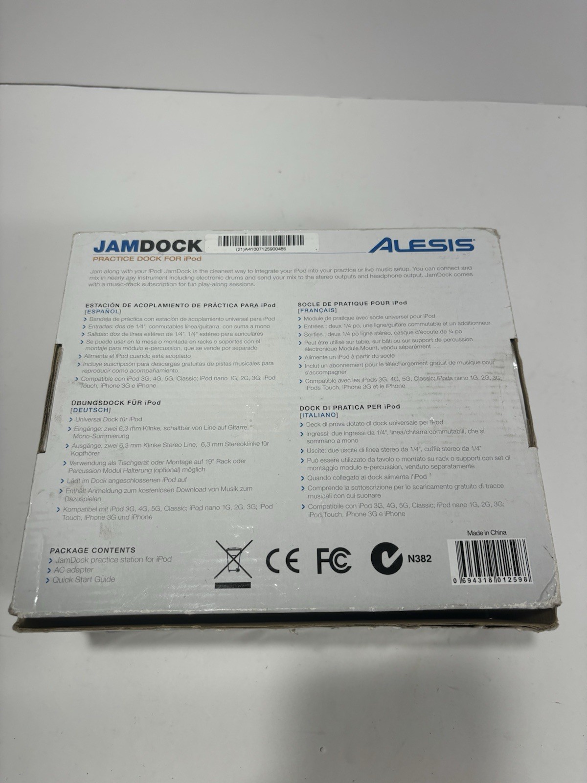 ALESIS JAMDOCK PRACTICE DOCK FOR IPOD
