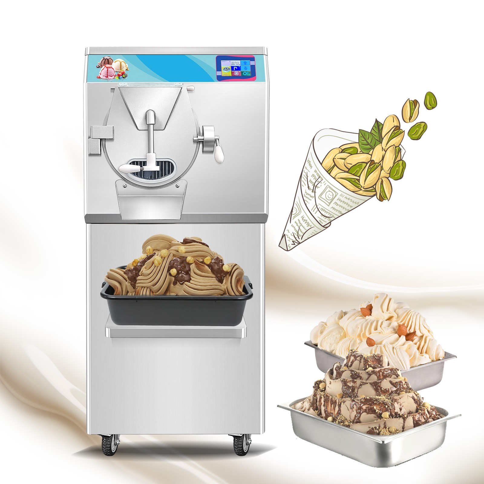 USA Kolice ETL Commercial Gelato Hard Ice Cream Machine 23-27 gallons/hour