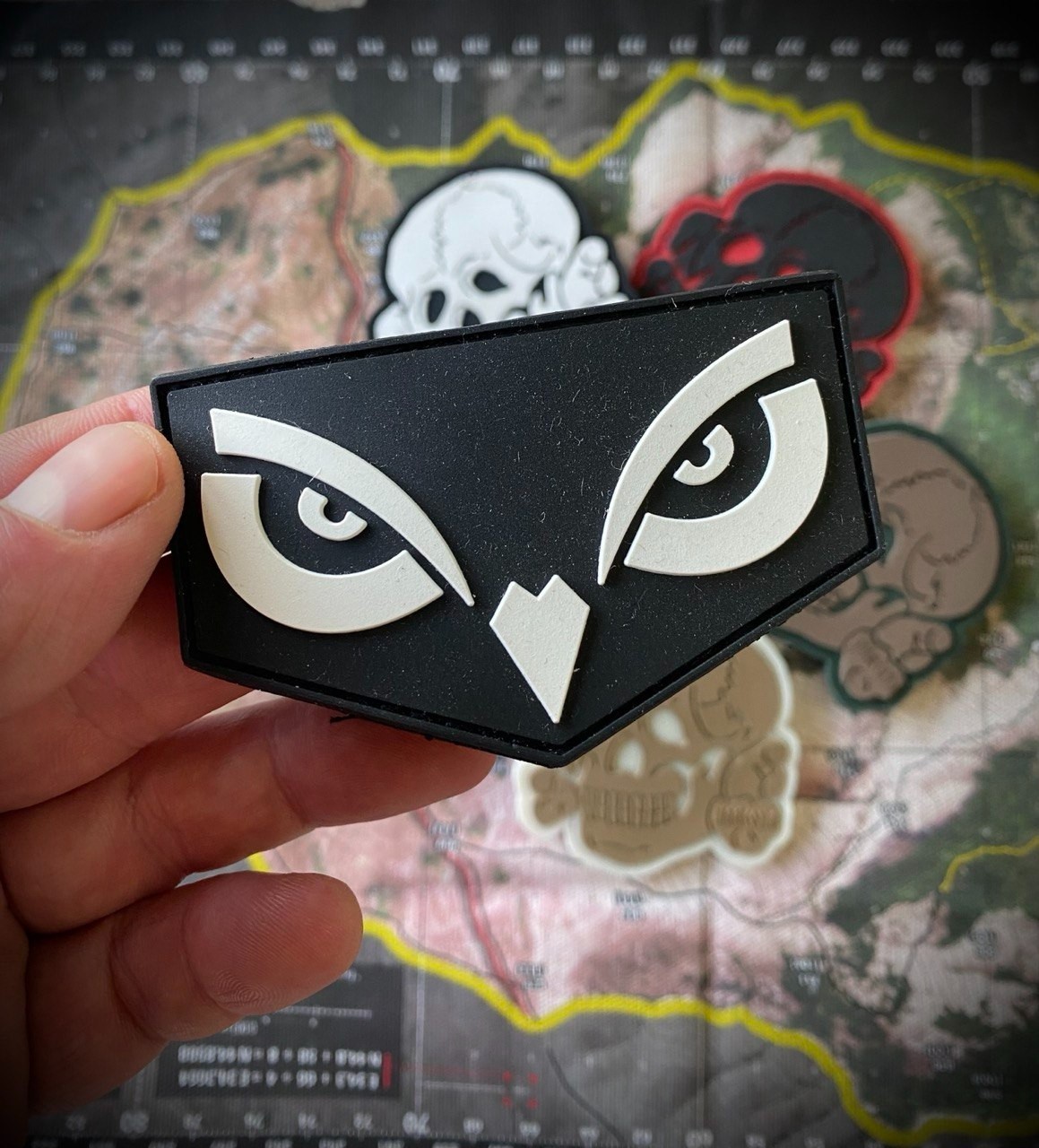 PVC military tactical patch “ Owl eyes ”