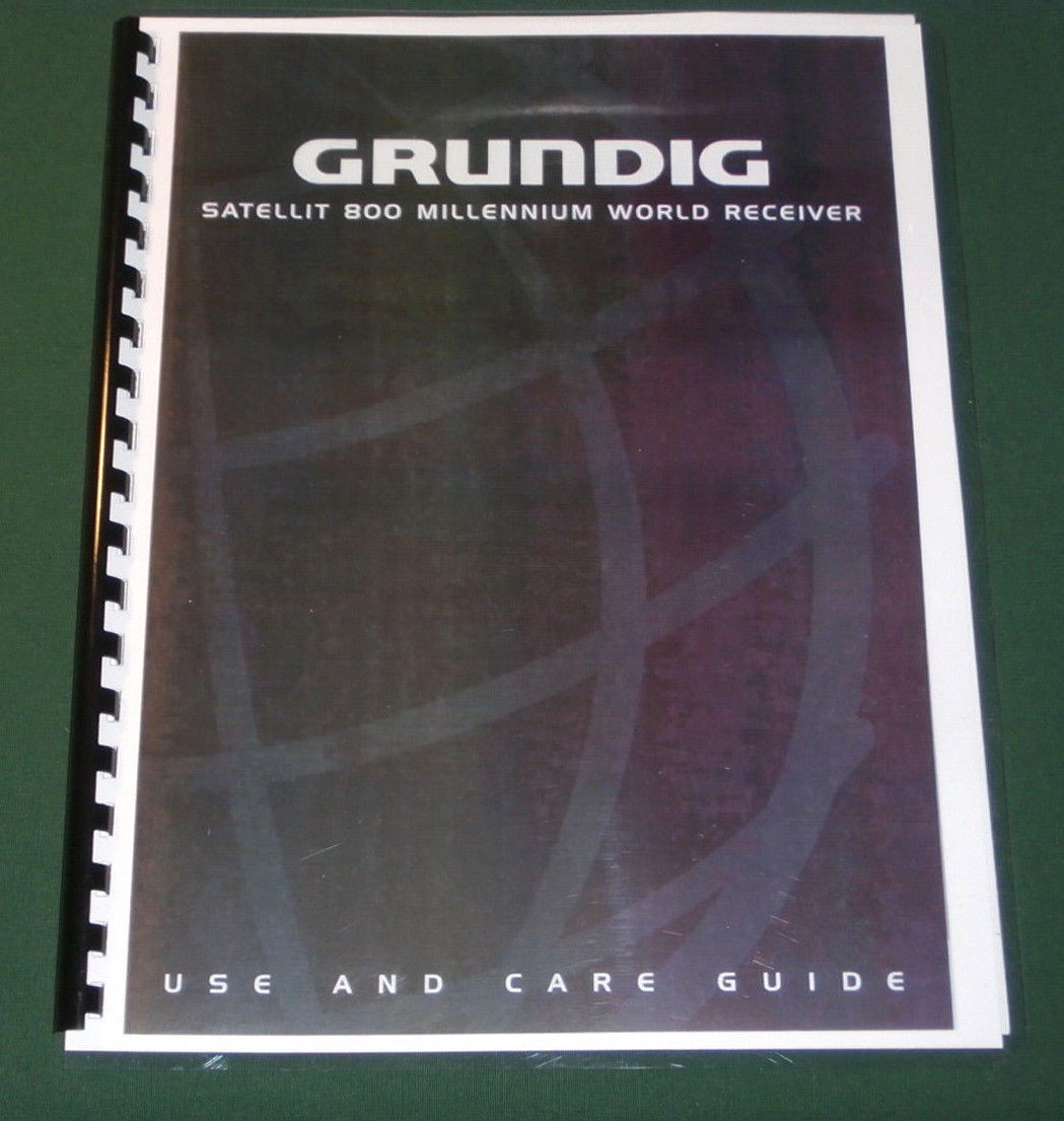 Grundig Satellit 800 Instruction Manual: Comb Bound & Protective Plastic Covers!