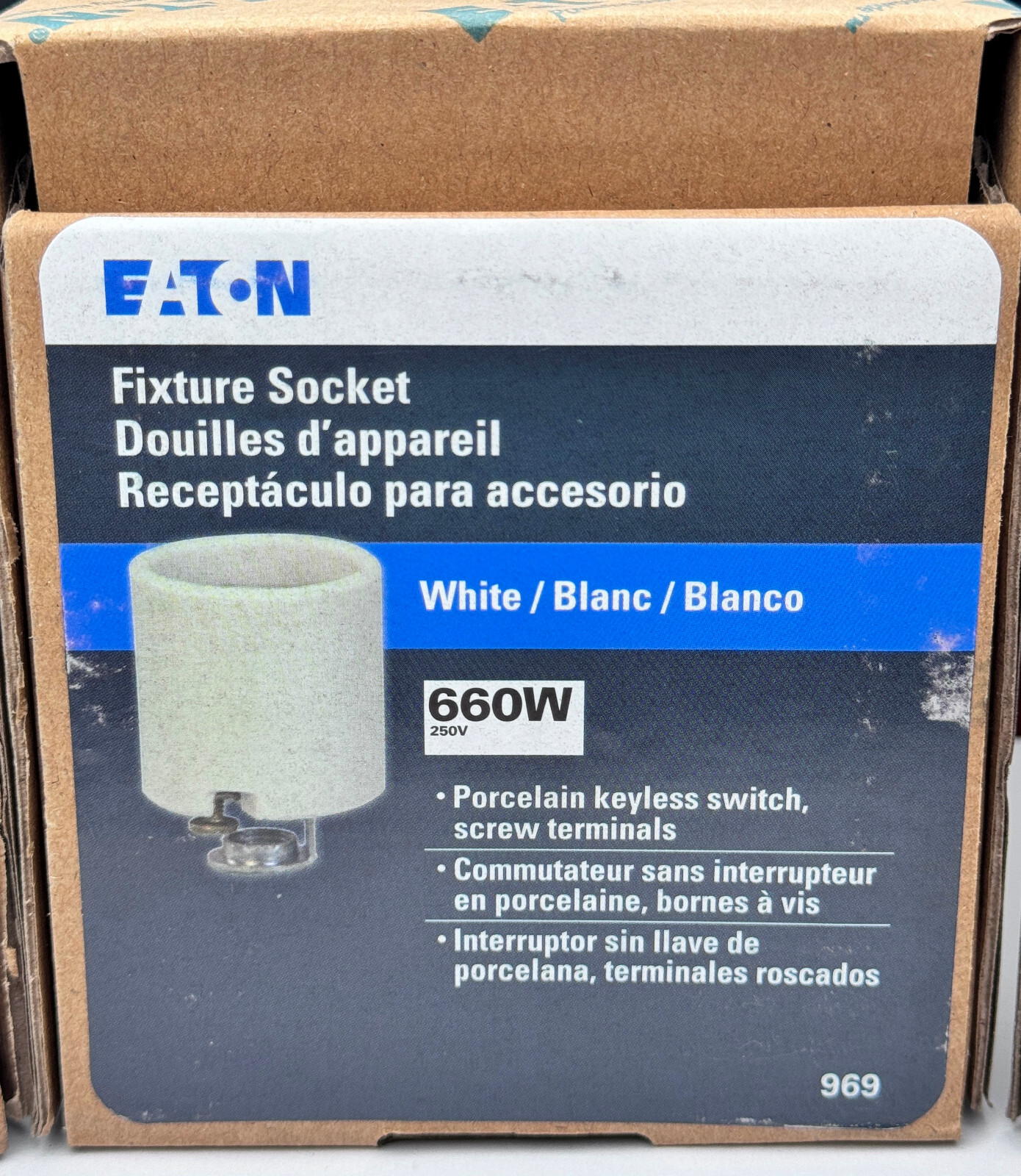 30 Pack - Eaton Medium Base E26 E27 Porcelain Light Socket Lamp Holders 1/8" IPS