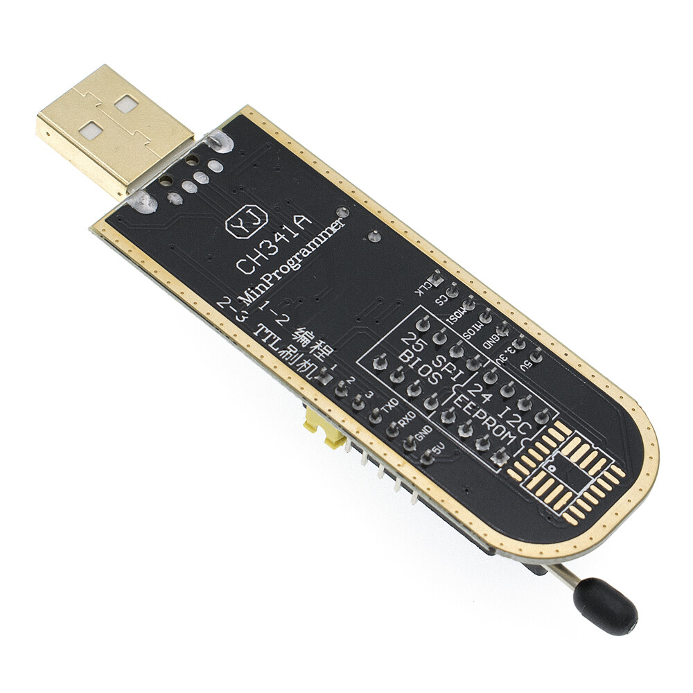 CH341A BIOS USB Programmer Flasher Writer 24 25 Series EEPROM SOP Clip Adapter