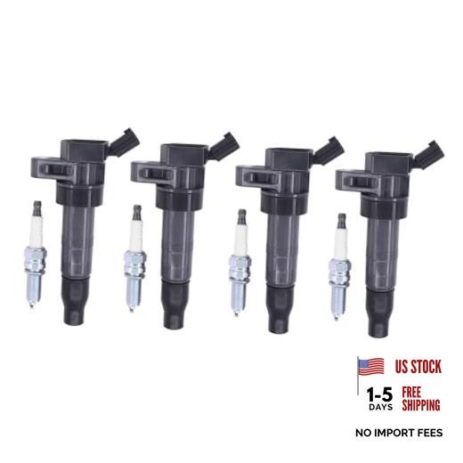 Ignition Coil and Spark Plug for Hyundai Equus 2011-16, Genesis 2009-16, Santa
