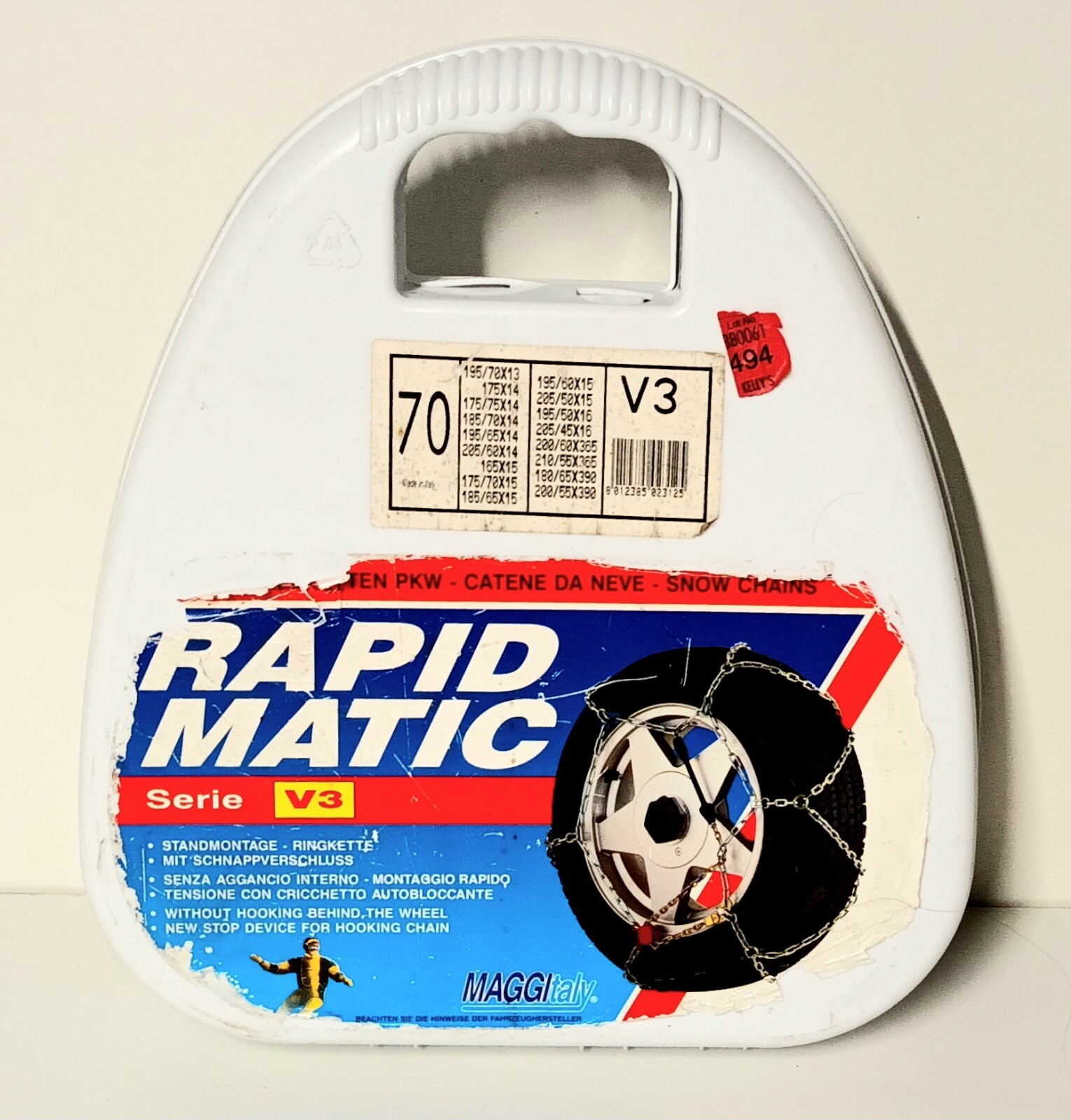 SNOW CHAINS  for Wheels Rapid Matic Series V3 70/V3 made in Italy, Unused