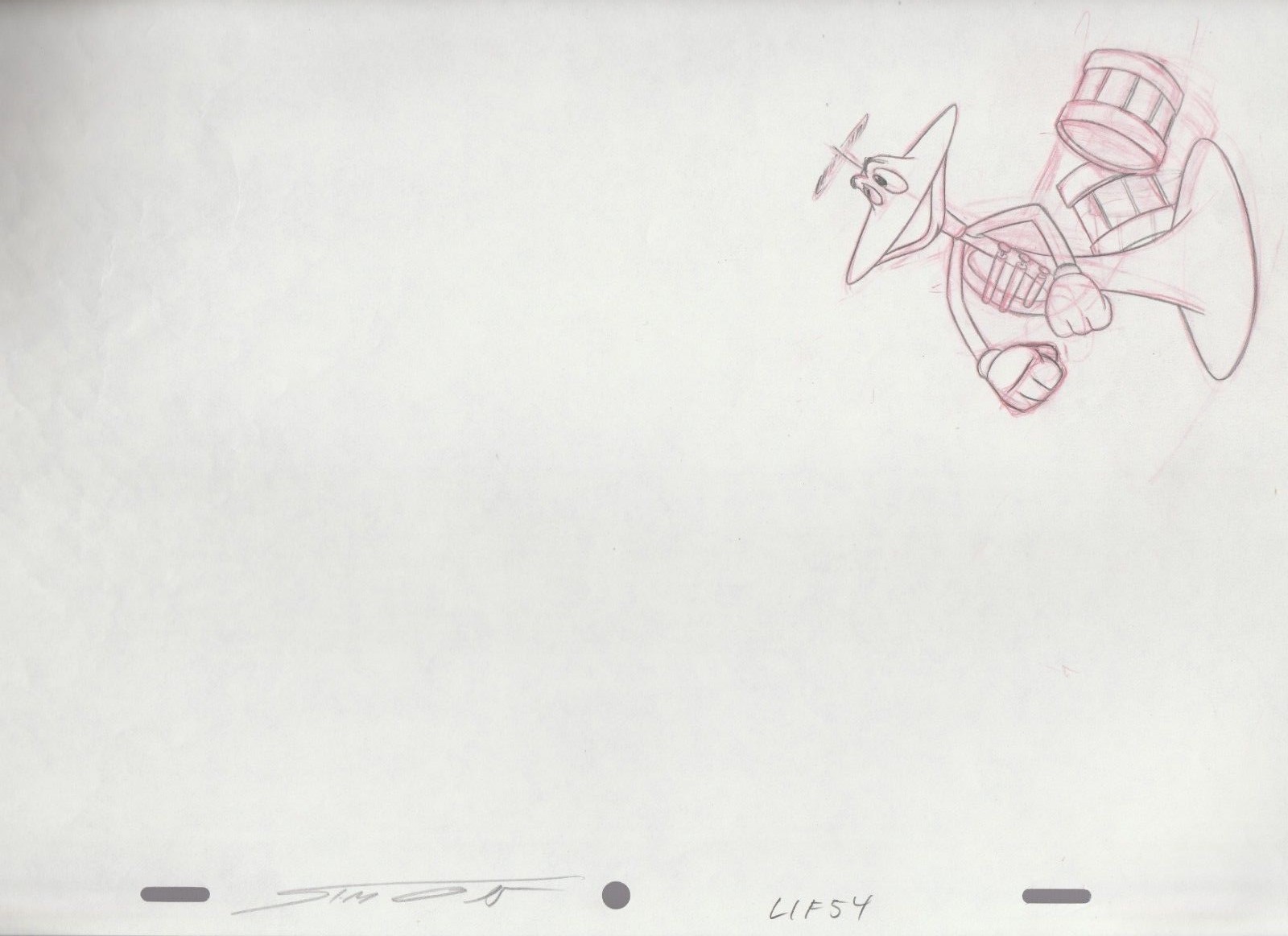 FLUGLE Walt Disney World Commercial Animation Drawing SIGNED by Mark Simon #9S