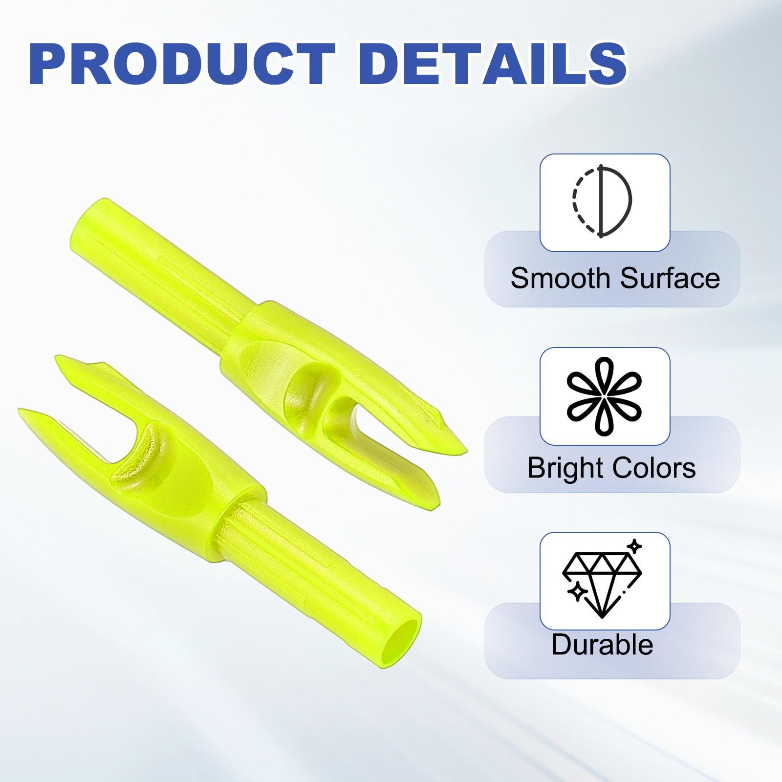 30 Pack Archery Arrows Nocks 4.2mm Plastic Insert Arrow Nock Yellow