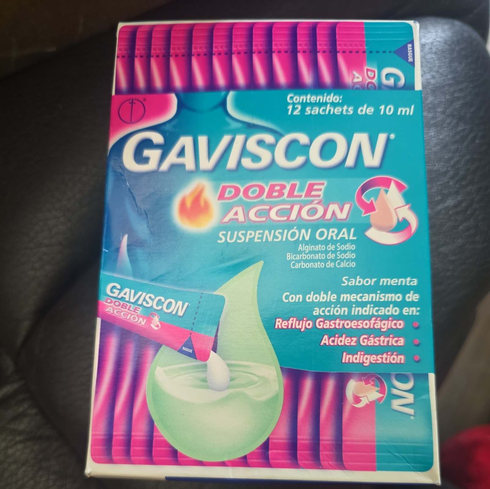 GAVISC0N Double Action Liquid Sachets Mint Flavour 12 X 10ml