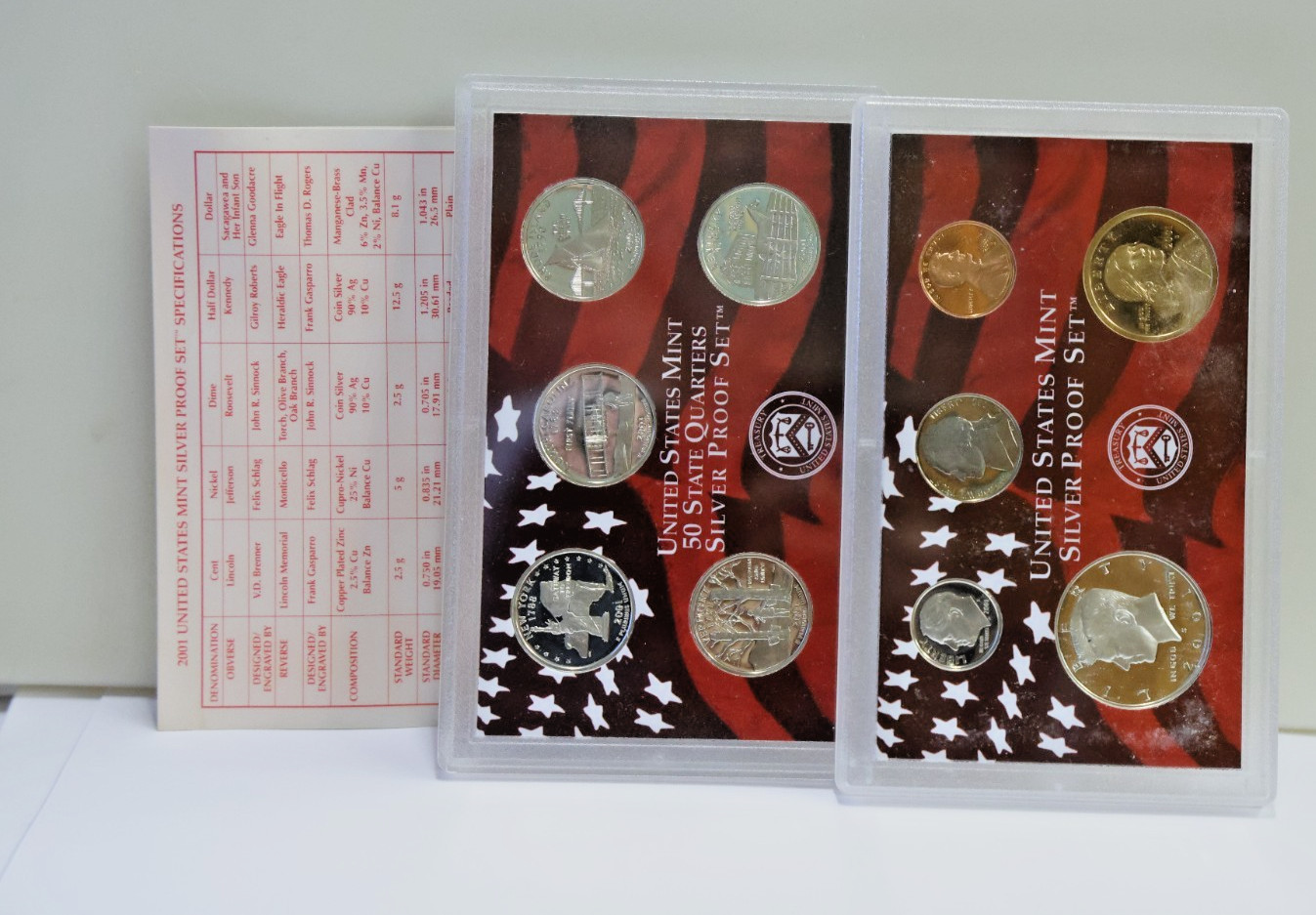 2001 S U.S. Silver Proof Set – 10 Coins w/ Original Box & COA OGP