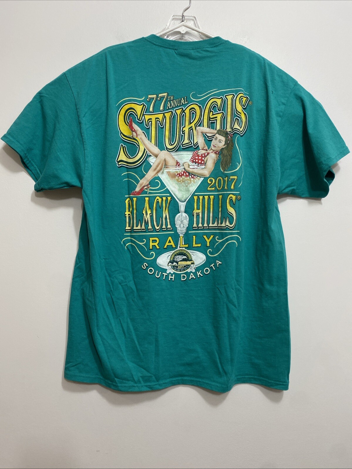 Jerzees Sturgis 77th Annual Black Hills Rally SD 2017 XL Tee Motorcycle T-shirt
