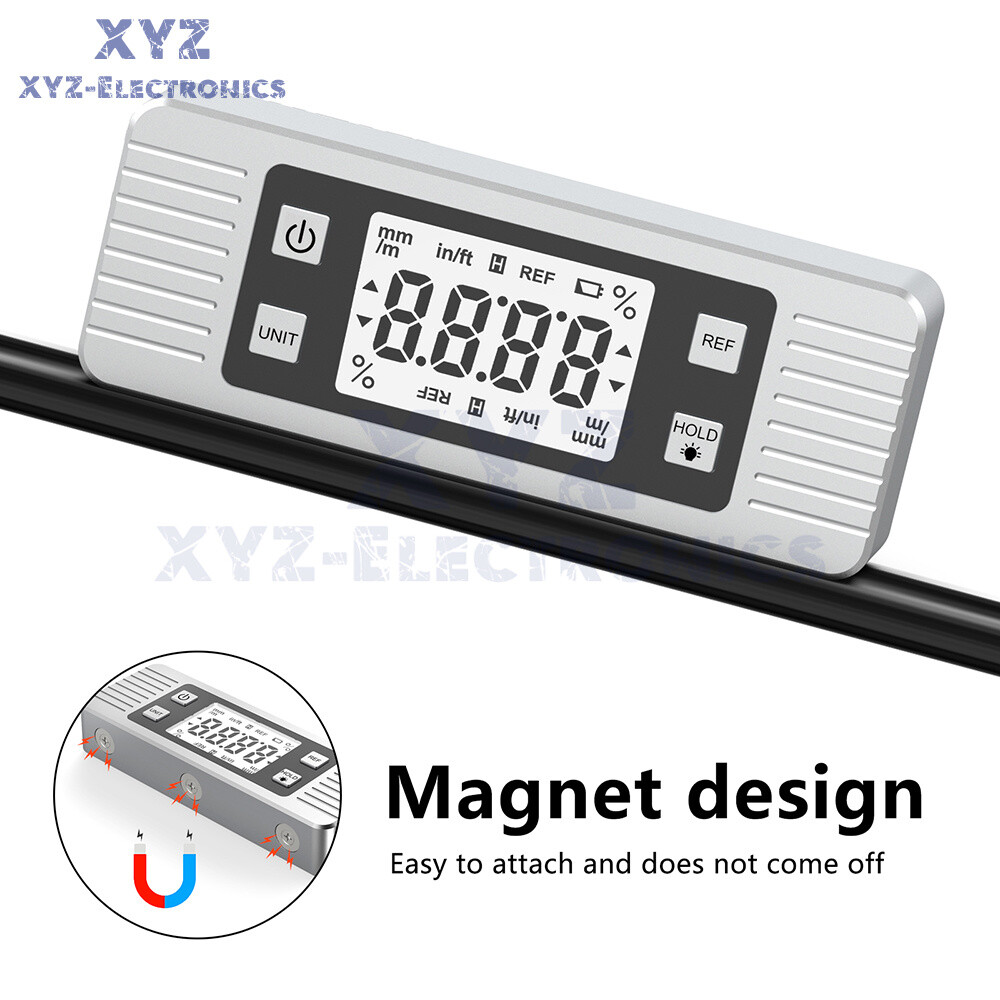 3in1 Magnetic Digital Protractor + Inclinometer + Level Scale angle slope 4*90°