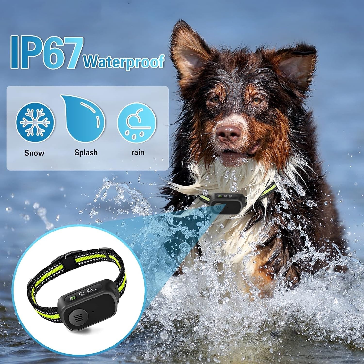 Small Medium Large Dogs Bark Collar - Beep Vibration Shock
