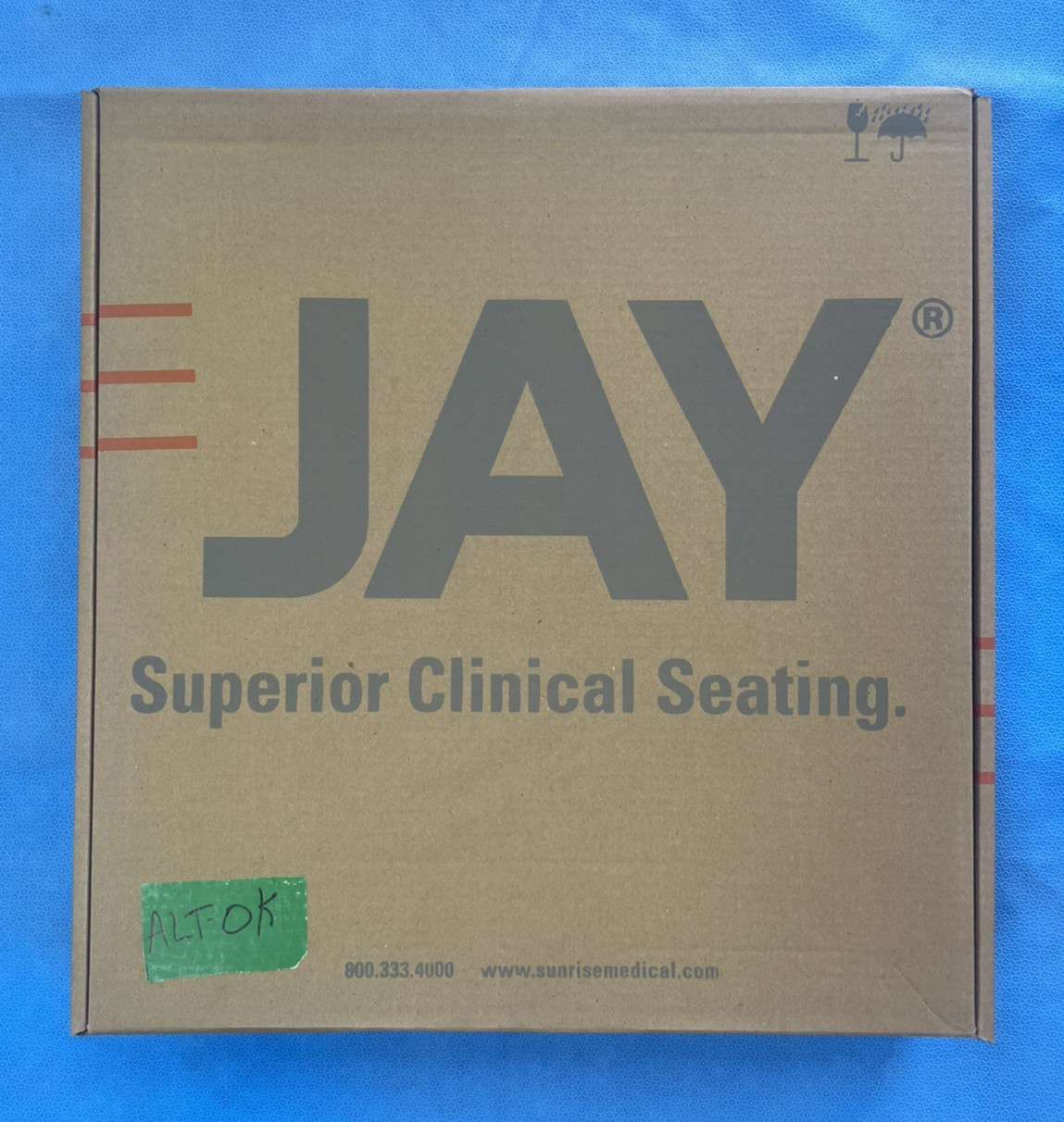 Sunrise Medical Jay J2 Deep Contour Wheelchair Seat Cushion 18"x18" #2488A New