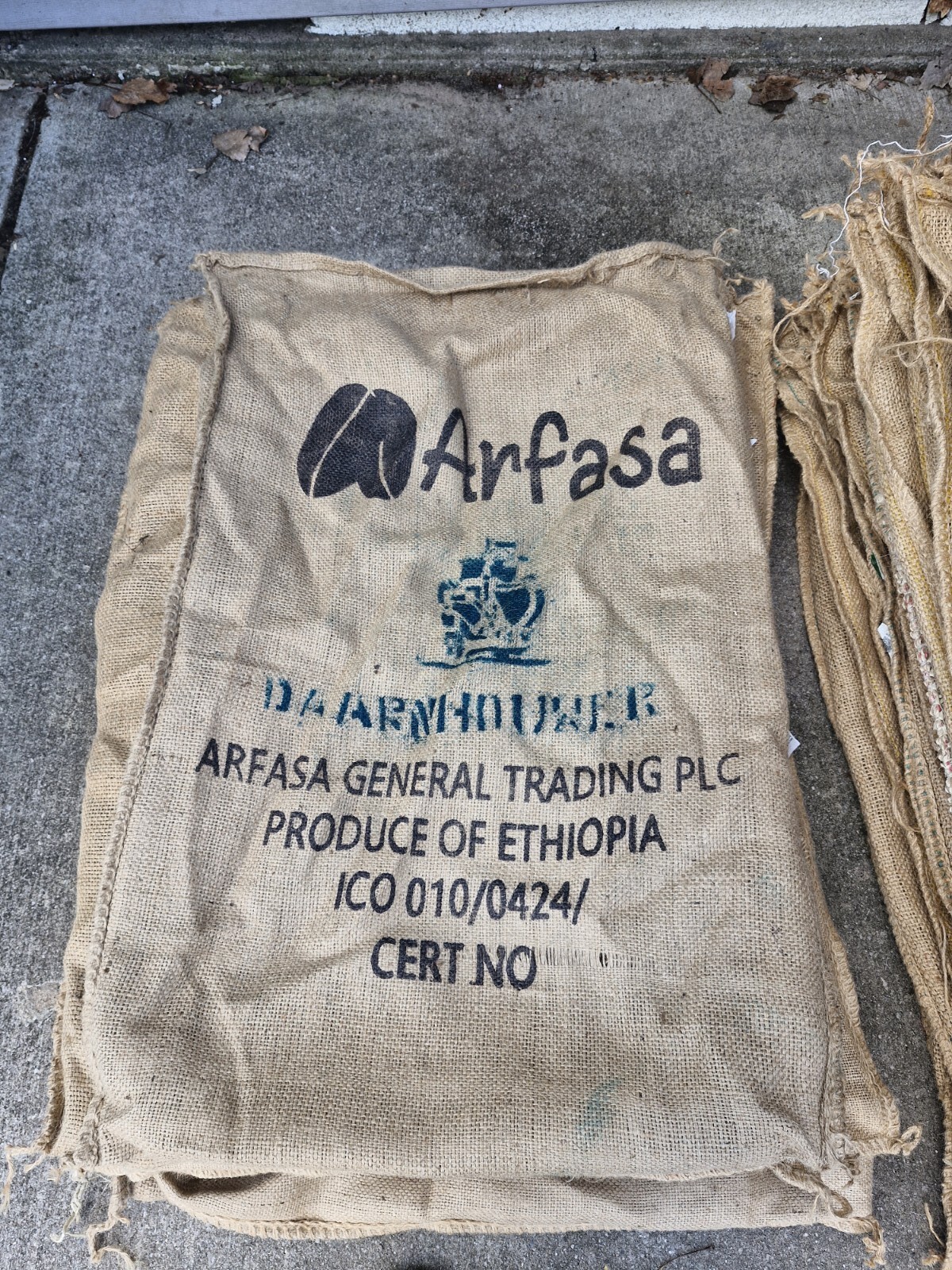 BURLAP JUTE COFFEE BEAN BAGS CRAFTS GARDEN "FAST SAME DAY SHIPPING"