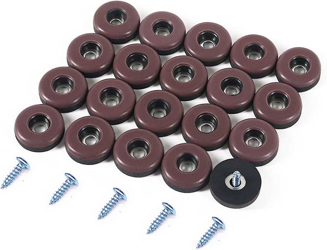 Furniture Slider Pads, 20Pcs Teflon Moving Furniture Glides with Screws Reusable
