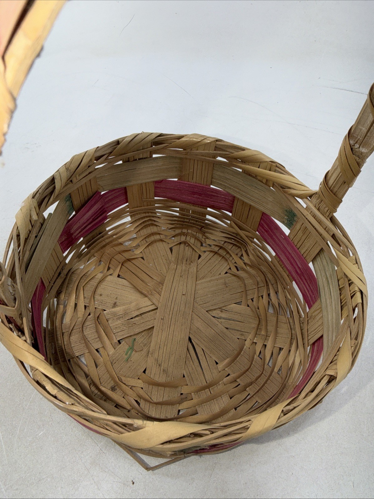 Medium Rattan Wicker Easter Basket Egg Holder Spring Holiday Decor Storage