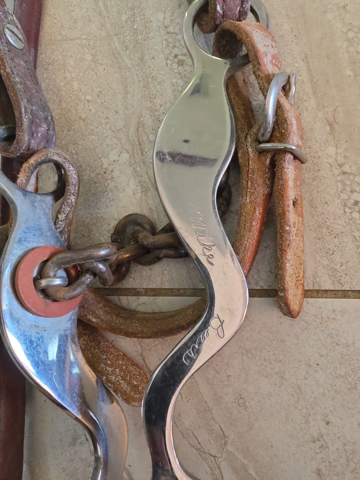 Mike Beers Horse Bit With Leather Straps Plus Extras