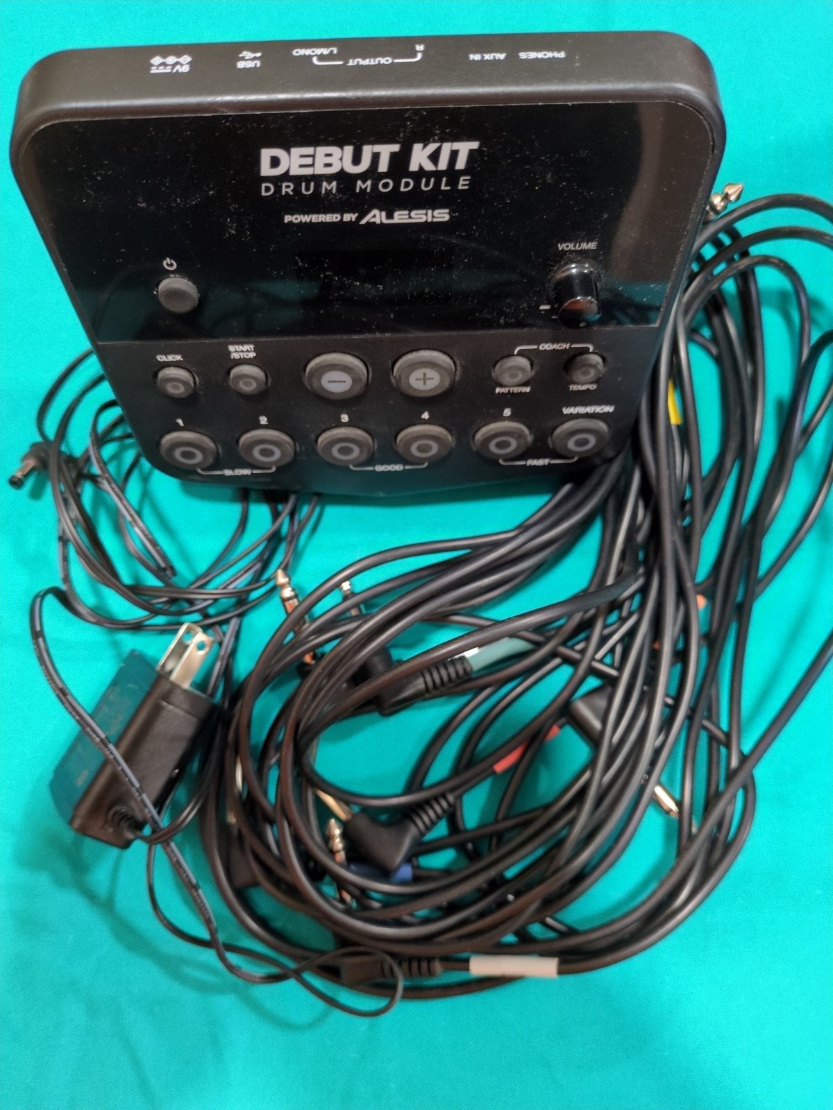 Alesis Debut Electronic Drum Kit Module/Brain Only With Power Cable, Snake Cable