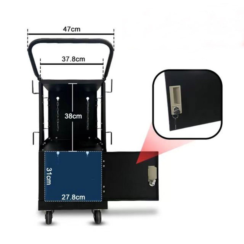 Argon Arc Welding Machine Moving Cart Two Protection Welding Machine Car