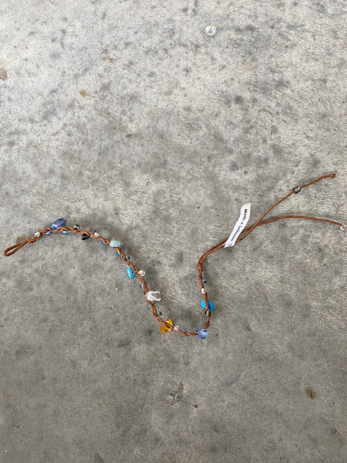 Rope Gemstone Artisan Hippie Boho Brown Bracelet